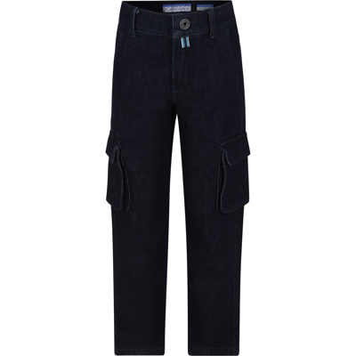 Shop Jacob Cohen Blue Jeans For Boy With Logo In Denim
