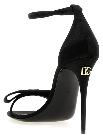 Shop Dolce & Gabbana Sandal With Bow Sandals Black