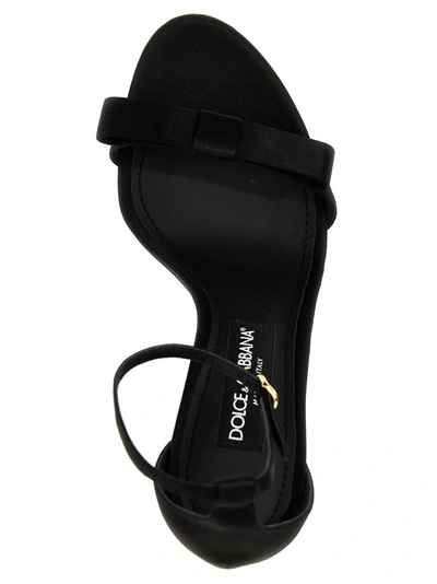 Shop Dolce & Gabbana Sandal With Bow Sandals Black