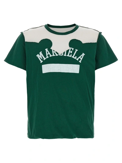 Shop Maison Margiela Western Patchwork T-shirt Green