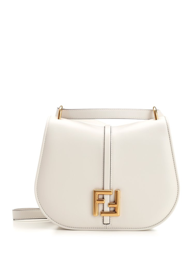 Shop Fendi C'mon Medium Shoulder Bag In White