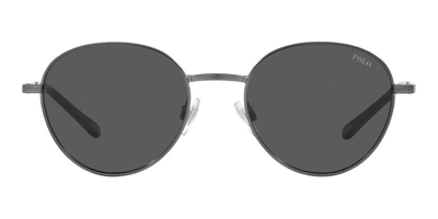 Shop Polo Ralph Lauren Eyewear Round Frame Sunglasses In Grey