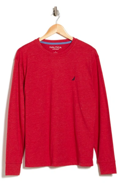 Shop Nautica Long Sleeve Lounge Shirt In L Red