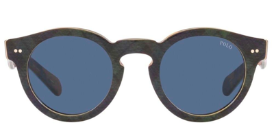 Shop Polo Ralph Lauren Eyewear Round Frame Sunglasses In Multi
