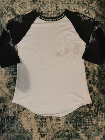 Pre owned Chrome Hearts Vintage Raglan Baseball T Shirt Faded In Black White ModeSens