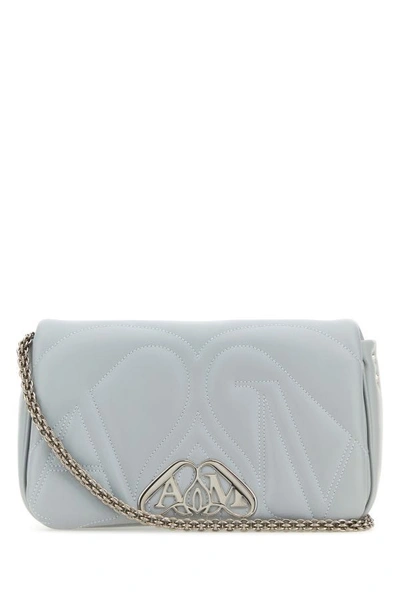 Alexander Mcqueen Women's Shoulder Bag Seal In Blue