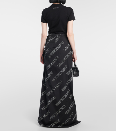 Vetements Woman Maxi Skirt Black Size L Cotton In Black