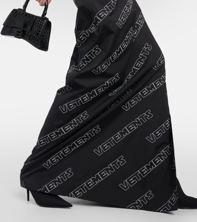 Vetements Woman Maxi Skirt Black Size L Cotton In Black