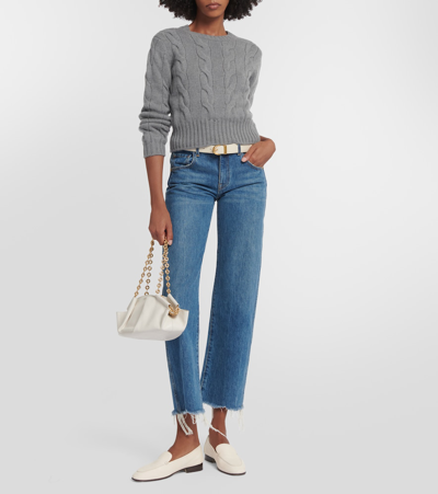 Loro Piana Cable-knit Cashmere Sweater In Grey