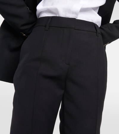 Gabriela Hearst Francisco High-rise Wide-leg Wool Pants In Black