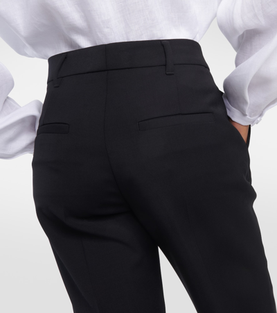Gabriela Hearst Francisco High-rise Wide-leg Wool Pants In Black