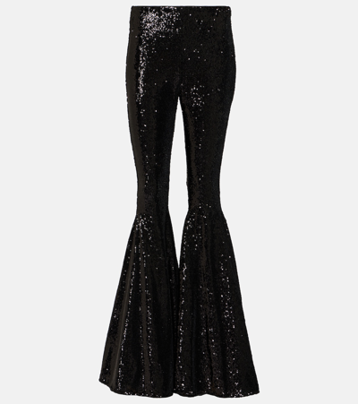 Shop Giuseppe Di Morabito Sequined Flared Pants In Black