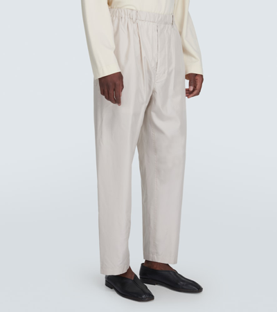 Shop Lemaire Silk Straight Pants In Beige