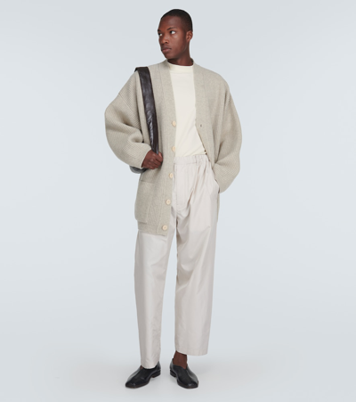 Shop Lemaire Silk Straight Pants In Beige