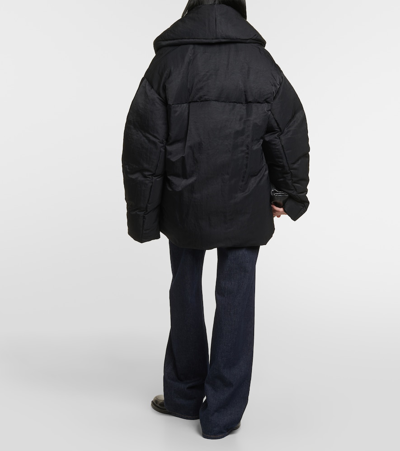 Dries Van Noten Voltaire Oversized Down Jacket In Black