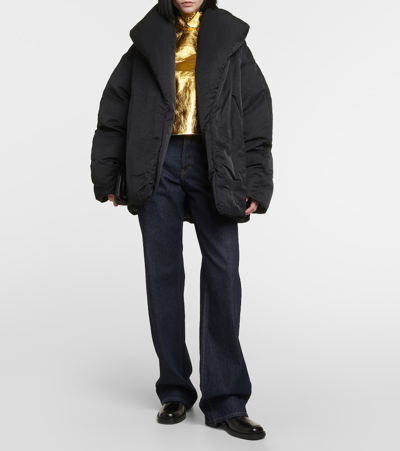Dries Van Noten Voltaire Oversized Down Jacket In Black