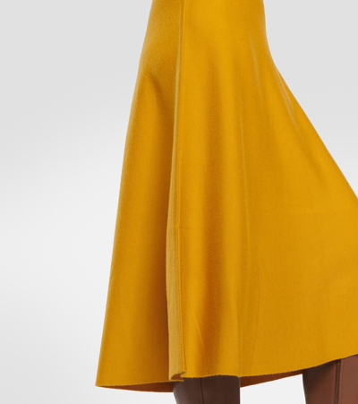 Shop Gabriela Hearst Seymore Wool, Cashmere, And Silk Dress In Yellow