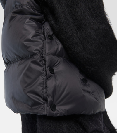 Yves Salomon Down Shearling-trimmed Jacket In Black