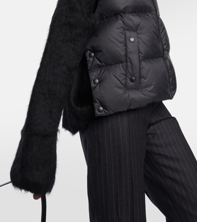 Yves Salomon Down Shearling-trimmed Jacket In Black