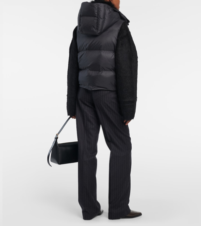 Yves Salomon Down Shearling-trimmed Jacket In Black