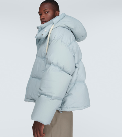 Ami Alexandre Mattiussi Hooded Pull Rope Down Jacket In Blue
