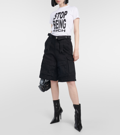 Vetements Wide-leg Cotton Cargo Jeans In Black