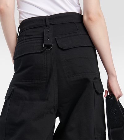 Vetements Wide-leg Cotton Cargo Jeans In Black