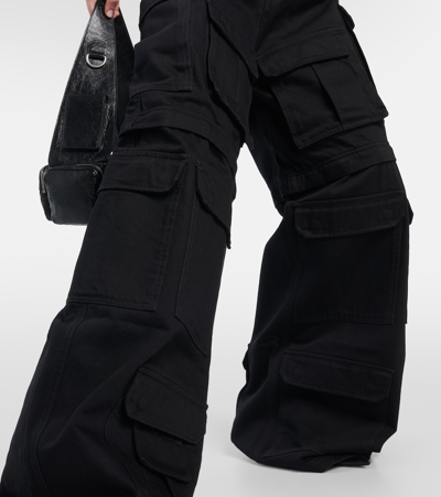 Vetements Wide-leg Cotton Cargo Jeans In Black