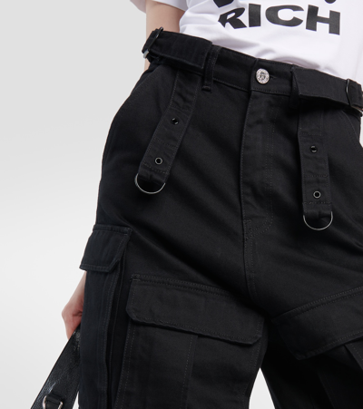 Vetements Wide-leg Cotton Cargo Jeans In Black