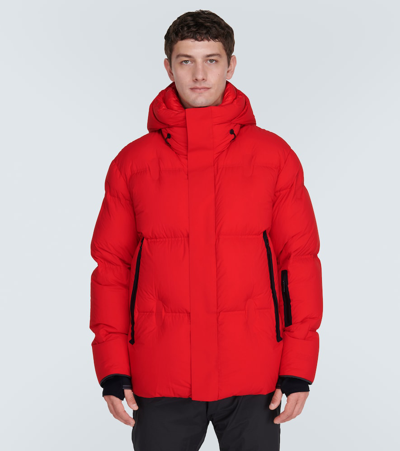 Shop Zegna Down Ski Jacket In Red