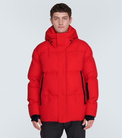 Zegna Oversized Ski Jacket In Red