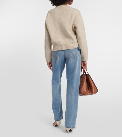 Shop Loro Piana Newcastle Wool And Cashmere Sweater In Neutrals