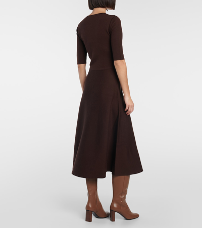 Shop Gabriela Hearst Seymore Wool, Cashmere, And Silk Dress In Brown