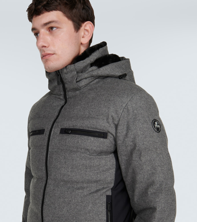 Shop Fusalp Berlioz Wool-blend Jacket In Grey