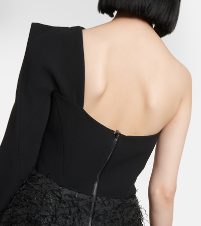 Shop Maticevski Audacity One-shoulder Maxi Gown In Black
