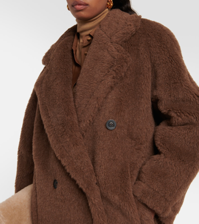 Shop Max Mara Faust Alpaca, Cashmere, And Silk Coat In Brown