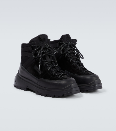 Shop Canada Goose Journey Lite Leather Hiking Boots In Black