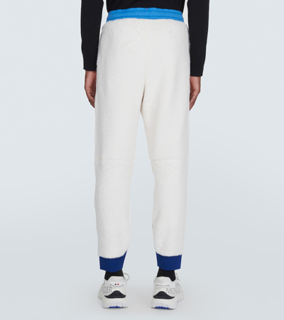 Shop Moncler Fleece Sweatpants In White