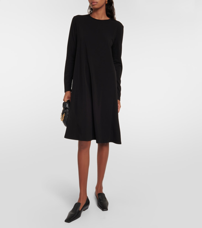 Shop Max Mara Quarto Jersey Shift Minidress In Black