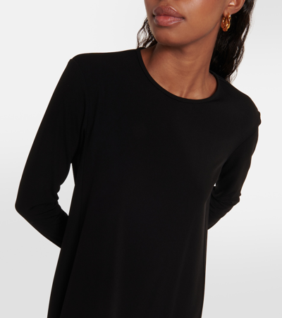 Shop Max Mara Quarto Jersey Shift Minidress In Black