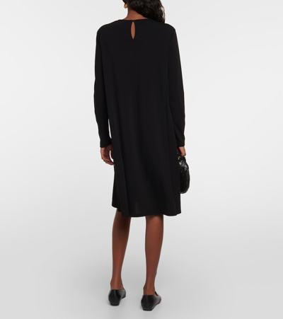 Shop Max Mara Quarto Jersey Shift Minidress In Black