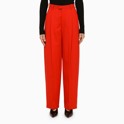 Shop Marni Virgin Wool Lacquer Trousers Women In Red