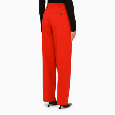 Shop Marni Virgin Wool Lacquer Trousers Women In Red
