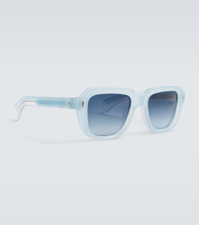 Shop Jacques Marie Mage Taos Square Sunglasses In Blue
