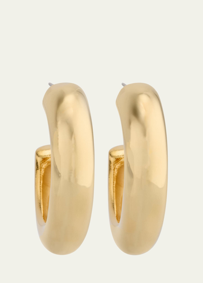 Shop Kenneth Jay Lane Yellow Gold-plated Hoop Earrings
