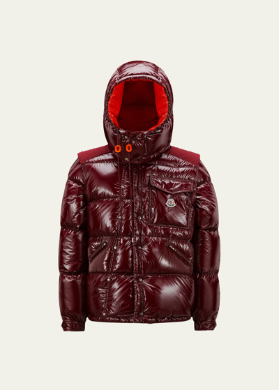 Shop Moncler Men's  Karakorum Ripstop Down Jacket In Medium Red