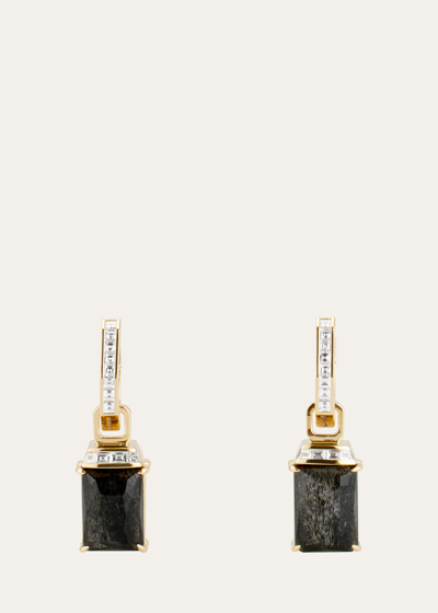 Shop Stephen Webster 18k Yellow Gold Ch2 Tablet Twister Earrings With Mixed Stones And Diamonds