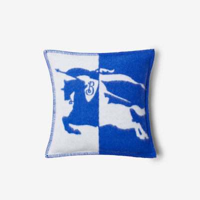 Shop Burberry Ekd Wool Cushion In Knight