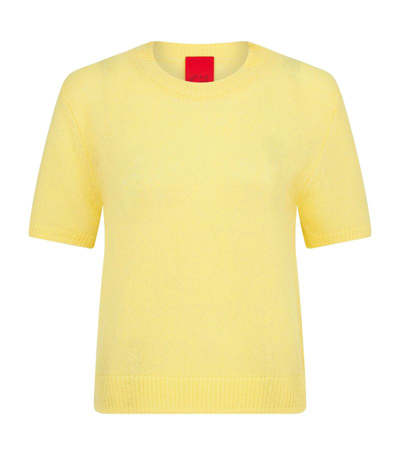 Shop Cashmere In Love Cashmere-blend Sidley T-shirt In Yellow