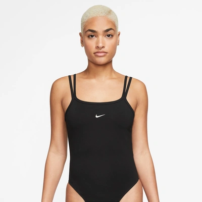 Shop Nike Womens  Essential Bodysuit In Black/sail